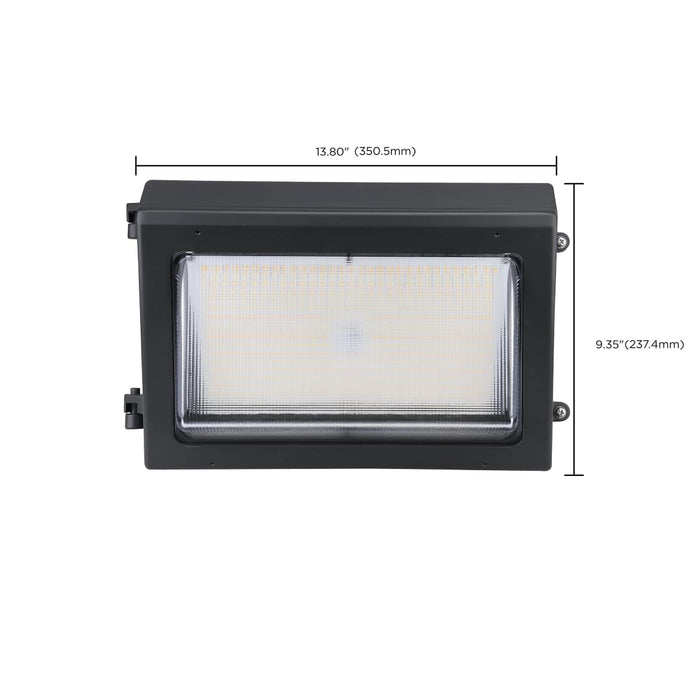 Wall Pack Nuvo 65-755 CCT and Wattage Adjustable LED Wall Pack - Integrated Bypassable Photocell - CCT Selectable from 3000, 4000 or 5000K - Wattage Selectable from 29, 40, or 60 Watt - 120-277 Volt - Bronze Finish Nuvo