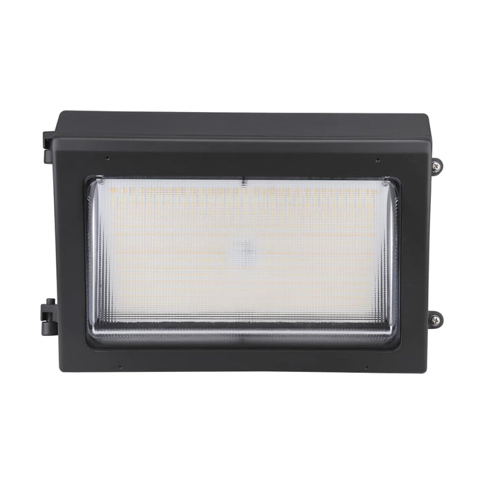 Wall Pack Nuvo 65-755 CCT and Wattage Adjustable LED Wall Pack - Integrated Bypassable Photocell - CCT Selectable from 3000, 4000 or 5000K - Wattage Selectable from 29, 40, or 60 Watt - 120-277 Volt - Bronze Finish Nuvo