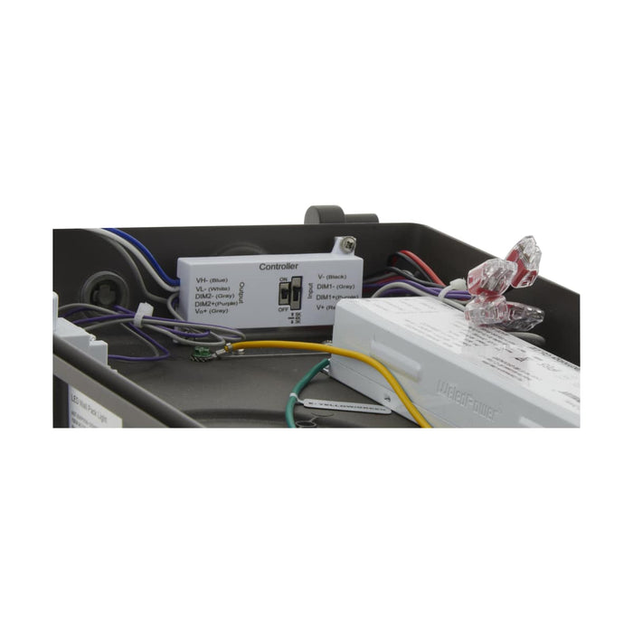 Wall Pack Nuvo 65-757 CCT and Wattage Adjustable LED Wall Pack - Integrated Bypassable Photocell - CCT Selectable from 3000, 4000 or 5000K - Wattage Selectable from 29, 40, or 60 Watt - 120-347 Volt - Bronze Finish Nuvo