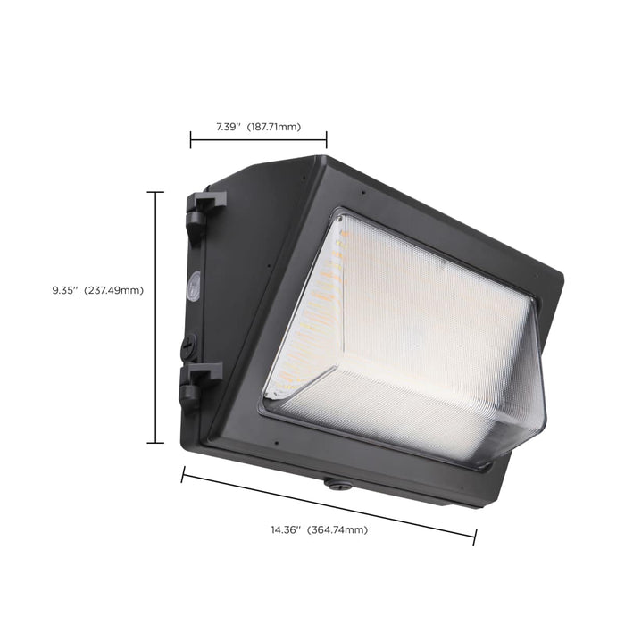 Wall Pack Nuvo 65-757 CCT and Wattage Adjustable LED Wall Pack - Integrated Bypassable Photocell - CCT Selectable from 3000, 4000 or 5000K - Wattage Selectable from 29, 40, or 60 Watt - 120-347 Volt - Bronze Finish Nuvo