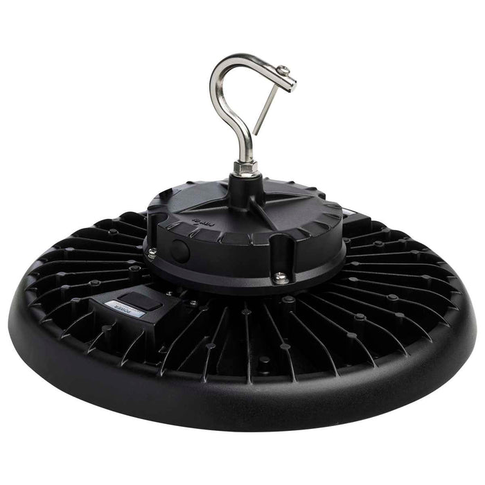 UFO Hi-Bay Nuvo 65-771R2 Wattage 150W/175W/200W and CCT Selectable 3K/4K/5K LED UFO High Bay - 100-277 Volt - Black Finish Nuvo