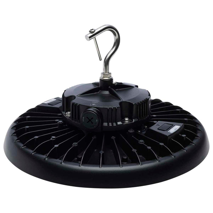 UFO Hi-Bay Nuvo 65-771R3 Wattage 150W/175W/200W and CCT Selectable 3K/4K/5K LED UFO High Bay - 120-347 Volt - Black Finish Nuvo