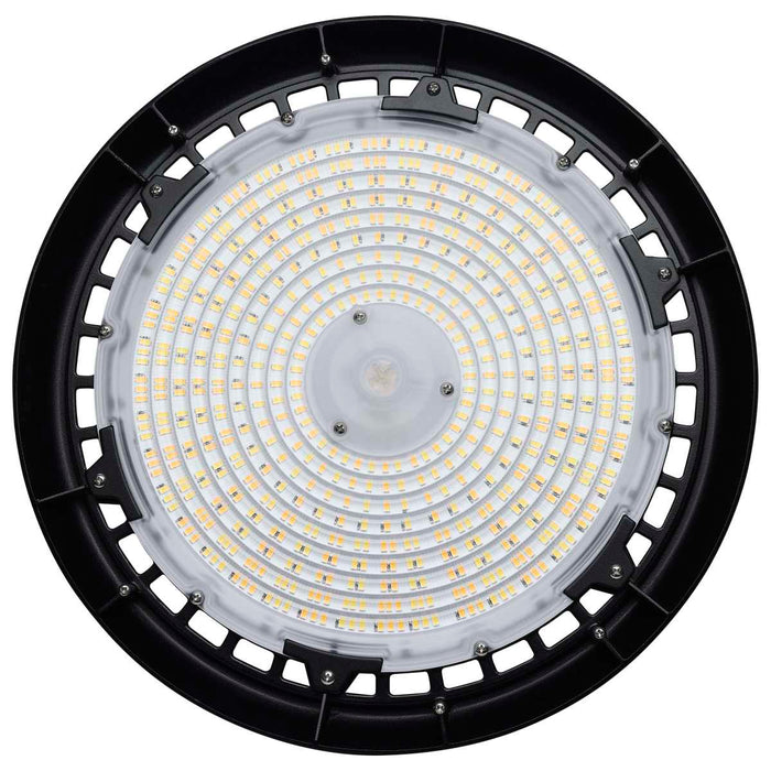 UFO Hi-Bay Nuvo 65-771R3 Wattage 150W/175W/200W and CCT Selectable 3K/4K/5K LED UFO High Bay - 120-347 Volt - Black Finish Nuvo