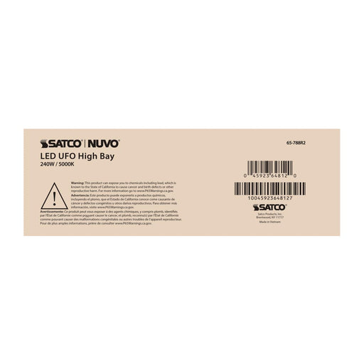 UFO Hi-Bay Nuvo 65-788R2 240 Watt UFO LED High Bay - 5000K - 34560 Lumens - 120-277 Volt - Black Finish Nuvo
