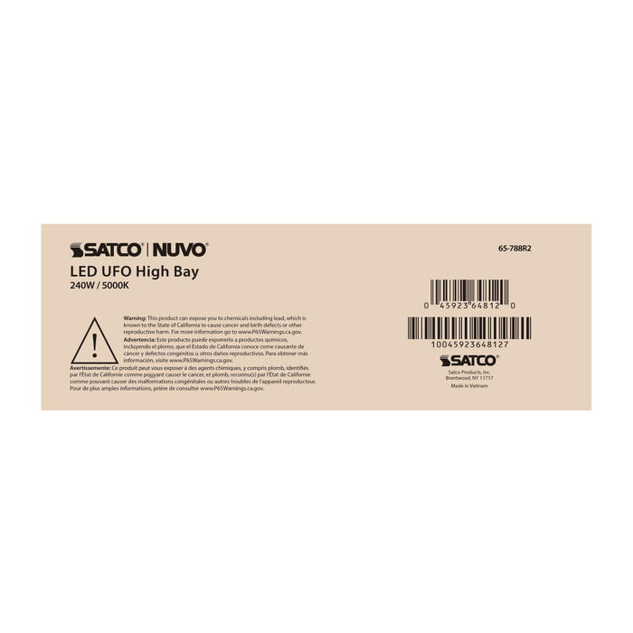 UFO Hi-Bay Nuvo 65-788R2 240 Watt UFO LED High Bay - 5000K - 34560 Lumens - 120-277 Volt - Black Finish Nuvo