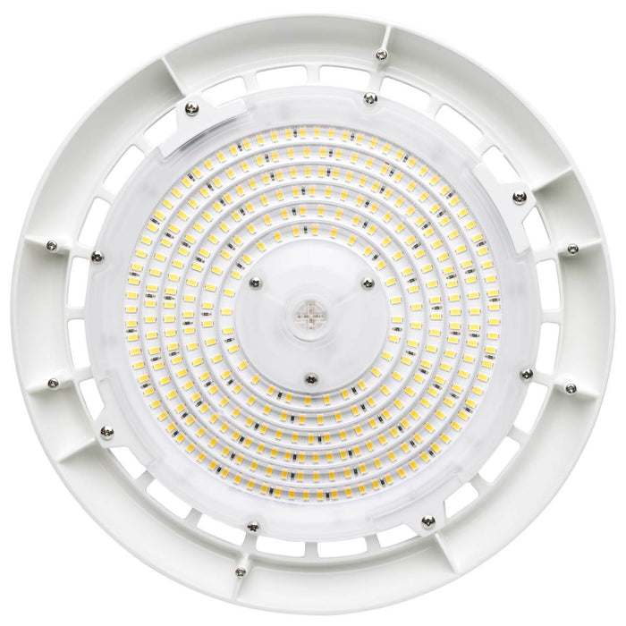 UFO Hi-Bay Nuvo 65-791R2 100 Watt UFO LED High Bay - 4000K - 14000 Lumens - 120-277 Volt - White Finish Nuvo