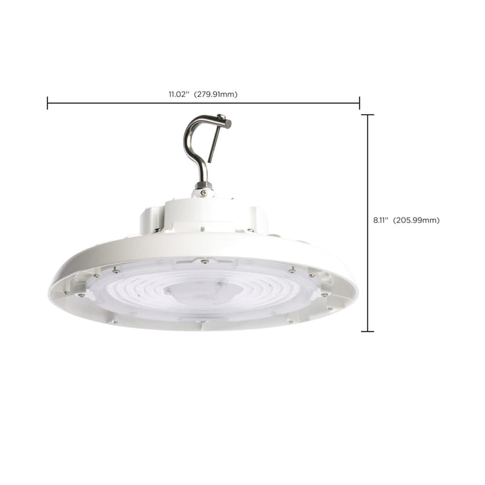 UFO Hi-Bay Nuvo 65-792R2 100 Watt UFO LED High Bay - 5000K - 14400 Lumens - 120-277 Volt - White Finish Nuvo