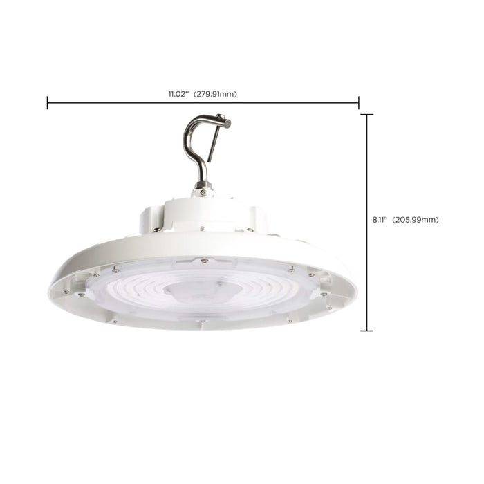 UFO Hi-Bay Nuvo 65-794R2 150 Watt UFO LED High Bay - 5000K - 21600 Lumens - 120-277 Volt - White Finish Nuvo
