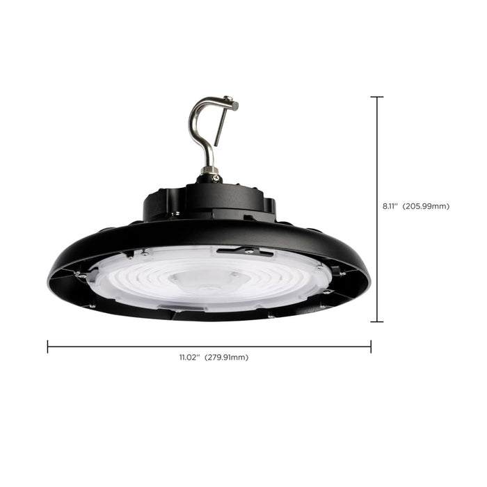 UFO Hi-Bay Nuvo 65-803R2 150 Watt UFO LED High Bay - 4000K - 21000 Lumens - 277-480 Volt - Black Finish Nuvo