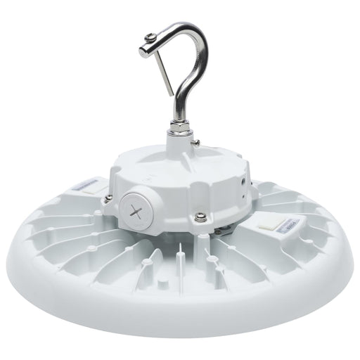 UFO Hi-Bay Nuvo 65-812 Wattage 80W/100W/120W and CCT Selectable 3K/4K/5K LED UFO High Bay - 120-347 Volt - White Finish Nuvo