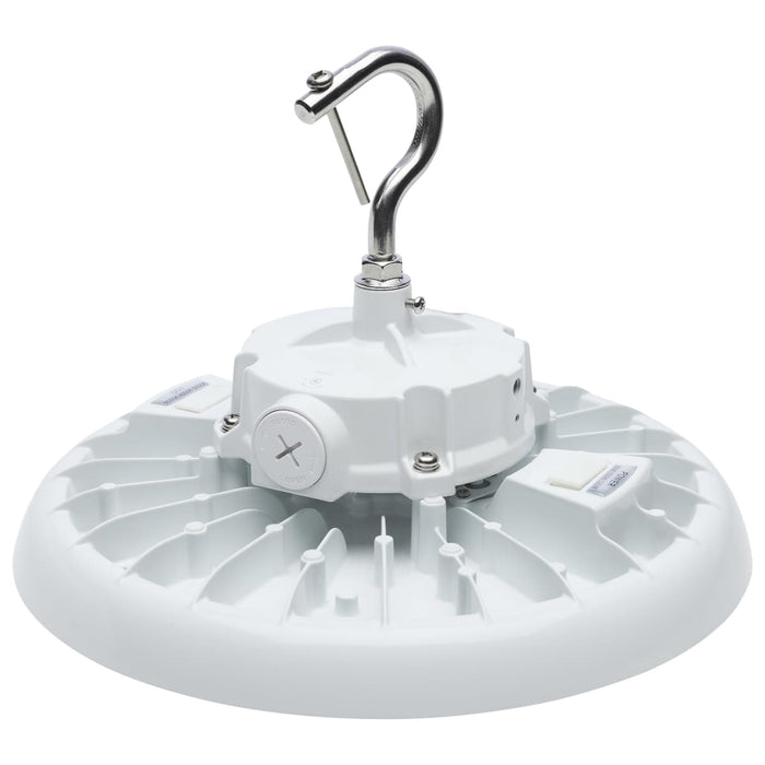 UFO Hi-Bay Nuvo 65-812 Wattage 80W/100W/120W and CCT Selectable 3K/4K/5K LED UFO High Bay - 120-347 Volt - White Finish Nuvo