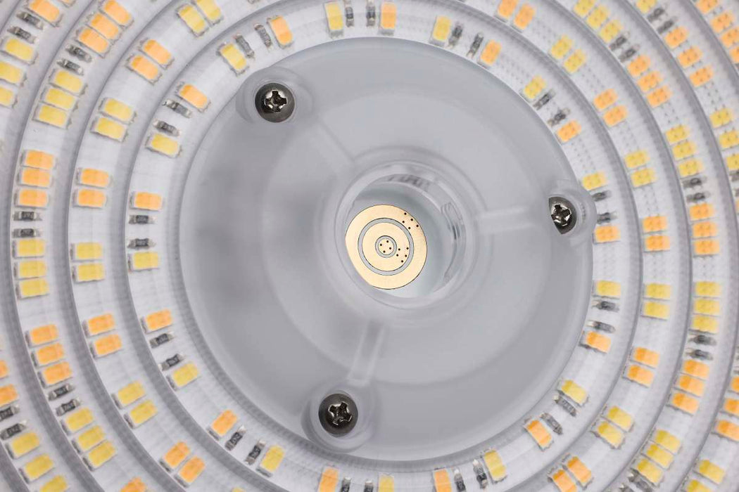 UFO Hi-Bay Nuvo 65-812 Wattage 80W/100W/120W and CCT Selectable 3K/4K/5K LED UFO High Bay - 120-347 Volt - White Finish Nuvo