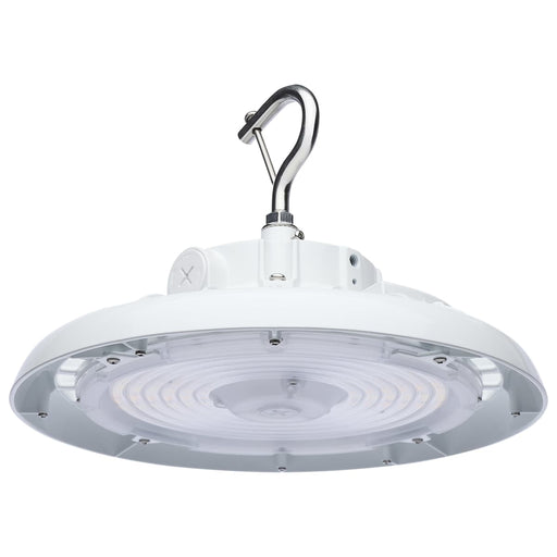 UFO Hi-Bay Nuvo 65-812 Wattage 80W/100W/120W and CCT Selectable 3K/4K/5K LED UFO High Bay - 120-347 Volt - White Finish Nuvo