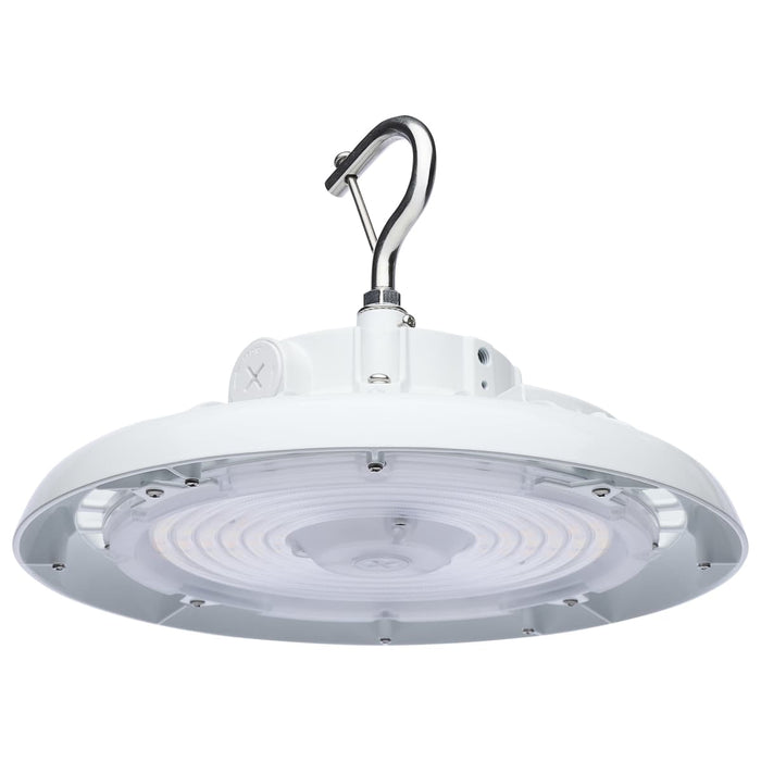 UFO Hi-Bay Nuvo 65-812 Wattage 80W/100W/120W and CCT Selectable 3K/4K/5K LED UFO High Bay - 120-347 Volt - White Finish Nuvo