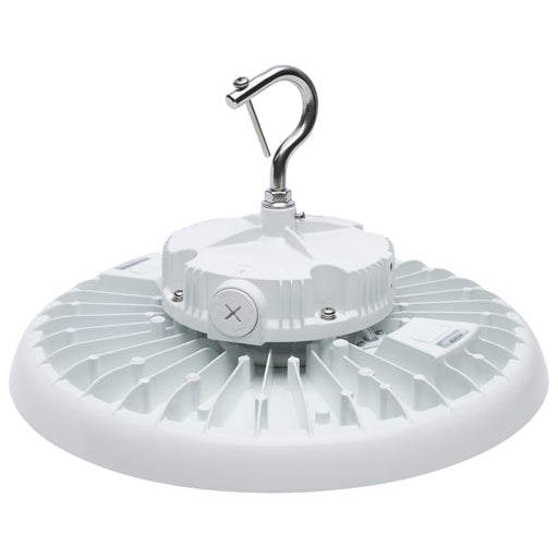 UFO Hi-Bay Nuvo 65-813 Wattage 150W/175W/200W and CCT Selectable 3K/4K/5K LED UFO High Bay - 120-347 Volt - White Finish Nuvo