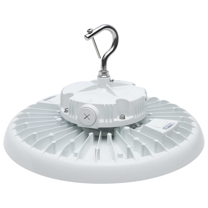 UFO Hi-Bay Nuvo 65-813 Wattage 150W/175W/200W and CCT Selectable 3K/4K/5K LED UFO High Bay - 120-347 Volt - White Finish Nuvo