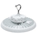 UFO Hi-Bay Nuvo 65-813 Wattage 150W/175W/200W and CCT Selectable 3K/4K/5K LED UFO High Bay - 120-347 Volt - White Finish Nuvo