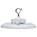 UFO Hi-Bay Nuvo 65-813 Wattage 150W/175W/200W and CCT Selectable 3K/4K/5K LED UFO High Bay - 120-347 Volt - White Finish Nuvo