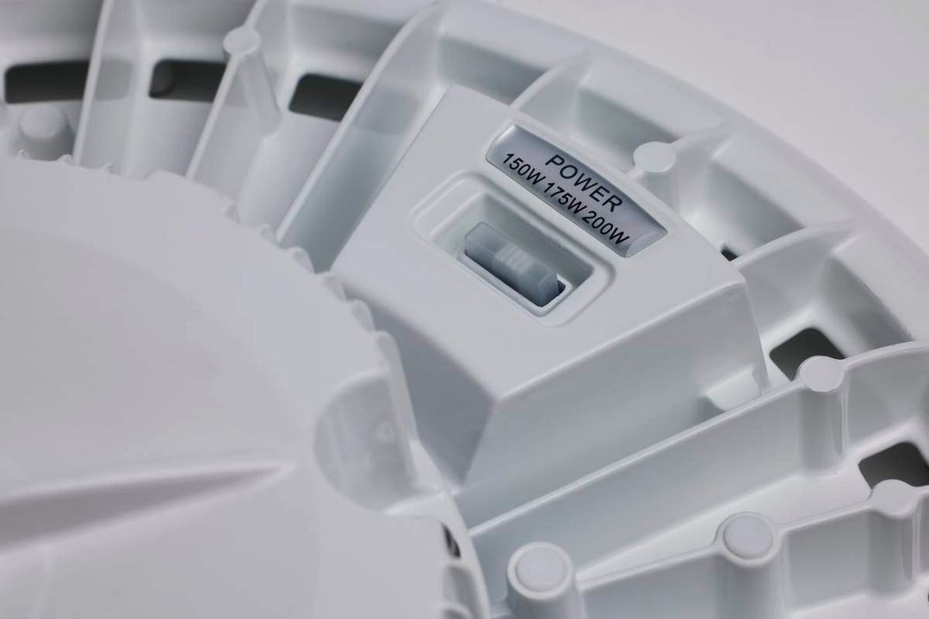 UFO Hi-Bay Nuvo 65-813 Wattage 150W/175W/200W and CCT Selectable 3K/4K/5K LED UFO High Bay - 120-347 Volt - White Finish Nuvo