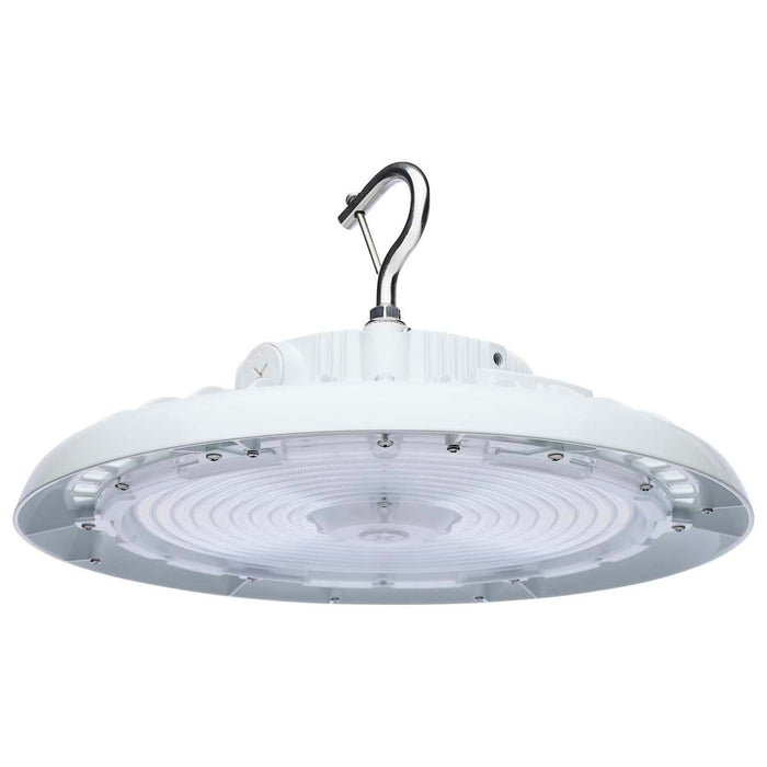 UFO Hi-Bay Nuvo 65-813 Wattage 150W/175W/200W and CCT Selectable 3K/4K/5K LED UFO High Bay - 120-347 Volt - White Finish Nuvo