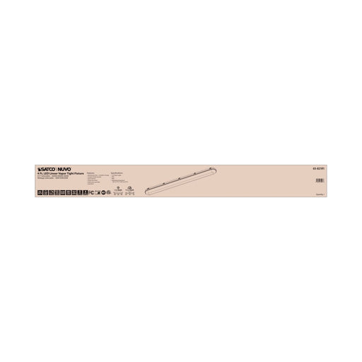 Vapor Tight Nuvo 65-821R1 4 Foot - Vapor Proof Linear Fixture - CCT & Wattage Selectable - IP65 and IK08 Rated - 0-10V Dimming - 120V-347V - Gray Finish Nuvo