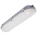 Vapor Tight Nuvo 65-823R1 2 Foot - 20 Watt - Vapor Proof Linear Fixture with Integrated Microwave Sensor - CCT Selectable - IP65 and IK08 Rated - 120V-347V - Gray Finish Nuvo