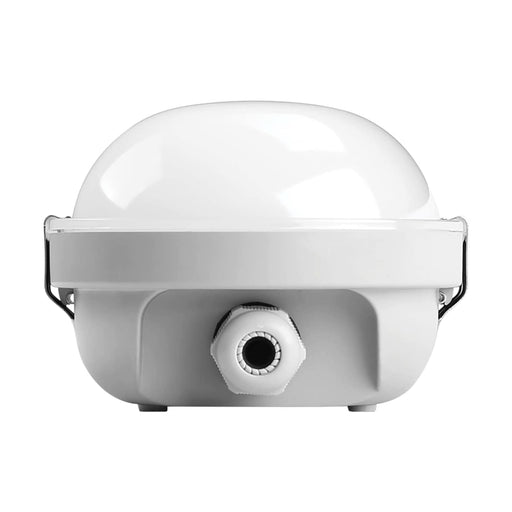 Vapor Tight Nuvo 65-825 8 Foot - Vapor Proof Linear Fixture with Integrated Microwave Sensor - CCT & Wattage Selectable - IP65 and IK08 Rated - Gray Finish Nuvo