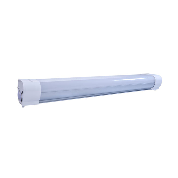 Vapor Tight Nuvo 65-830 2 Foot - 20 Watt - LED Tri-Proof Linear Fixture - CCT Selectable - IP65 and IK08 Rated - 0-10V Dimming - White / Gray Finish Nuvo