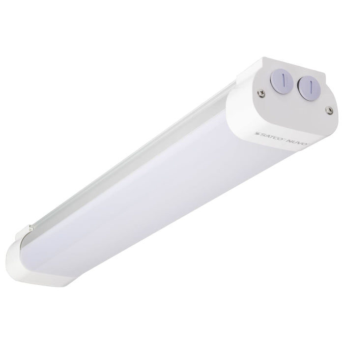 Vapor Tight Nuvo 65-830 2 Foot - 20 Watt - LED Tri-Proof Linear Fixture - CCT Selectable - IP65 and IK08 Rated - 0-10V Dimming - White / Gray Finish Nuvo