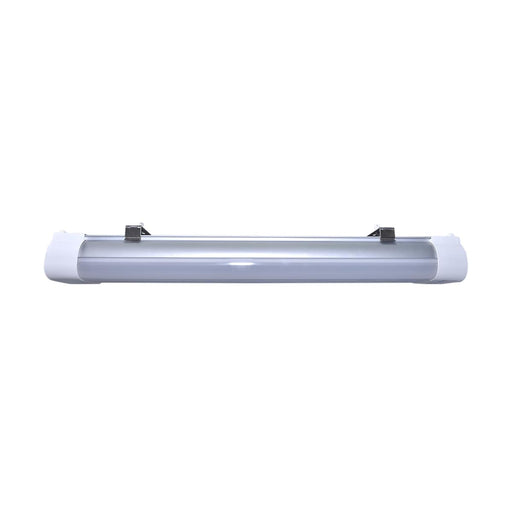 Vapor Tight Nuvo 65-830 2 Foot - 20 Watt - LED Tri-Proof Linear Fixture - CCT Selectable - IP65 and IK08 Rated - 0-10V Dimming - White / Gray Finish Nuvo