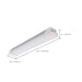 Vapor Tight Nuvo 65-832R1 2 Foot - 20 Watt - LED Tri-Proof Linear Fixture with Integrated Microwave Sensor - CCT Selectable - IP65 and IK08 Rated - 120V-347V - White / Gray Finish Nuvo
