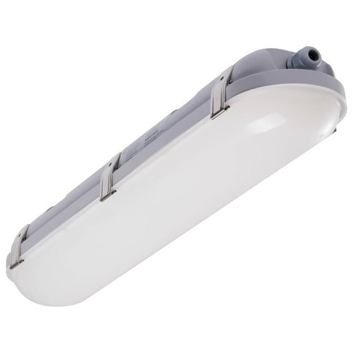Vapor Tight Nuvo 65-836 20 Watt LED 2 Foot Linear Vapor Proof Fixture - 3K/4K/5K CCT Selectable - 120-347 Volt - Gray Finish Nuvo
