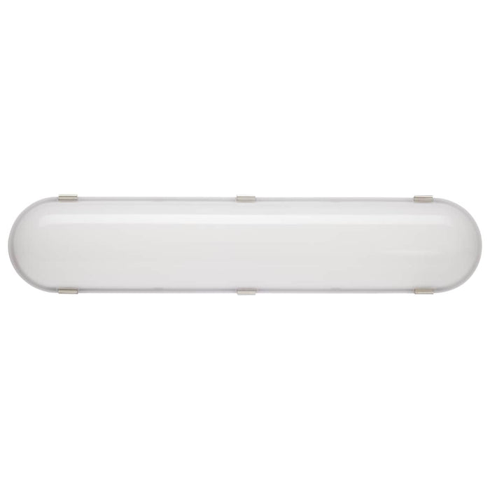 Vapor Tight Nuvo 65-838 20 Watt LED 2 Foot Linear Vapor Proof Fixture - Emergency Battery - Integrated Microwave Sensor - 3K/4K/5K CCT Selectable - 120-347 Range Voltage - Gray Finish Nuvo