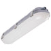 Vapor Tight Nuvo 65-838 20 Watt LED 2 Foot Linear Vapor Proof Fixture - Emergency Battery - Integrated Microwave Sensor - 3K/4K/5K CCT Selectable - 120-347 Range Voltage - Gray Finish Nuvo