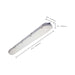 Vapor Tight Nuvo 65-839 40/50/60 Watt LED 4 Foot Linear Vapor Proof Fixture - Emergency Battery - Integrated Microwave Sensor - 3K/4K/5K CCT Selectable - 120-347 Range Voltage - Gray Finish Nuvo
