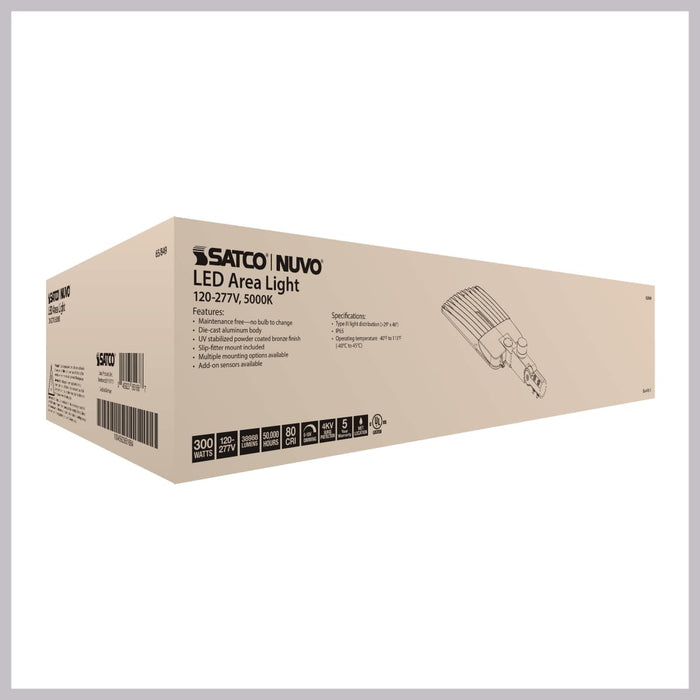Area Light Nuvo 65-849 LED Area Light Type III - 300W - Bronze Finish - 5000K - 120-277V Nuvo