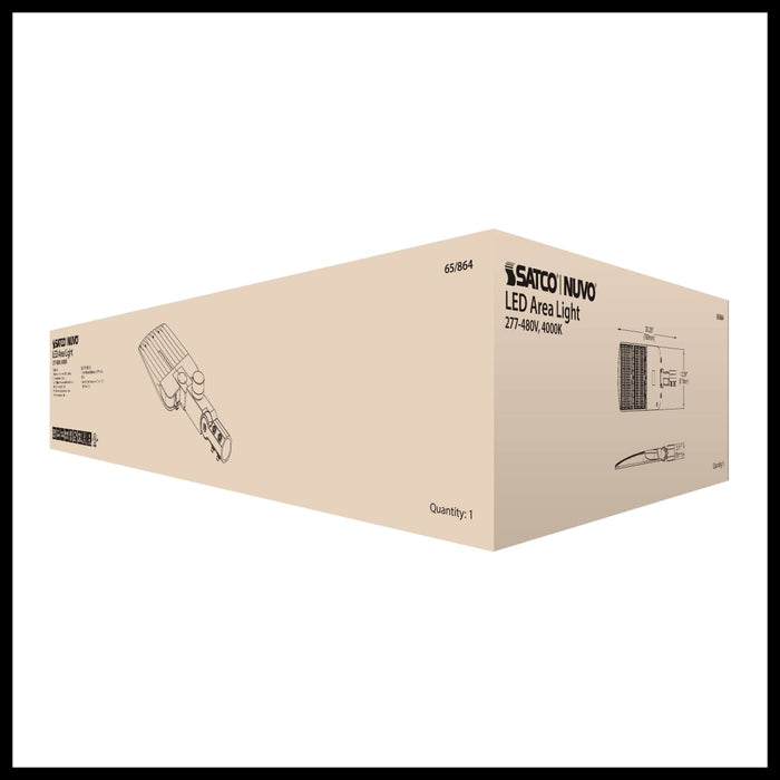 Area Light Nuvo 65-864 LED Area Light Type III - 200W - Bronze Finish - 4000K - 277-480V Nuvo