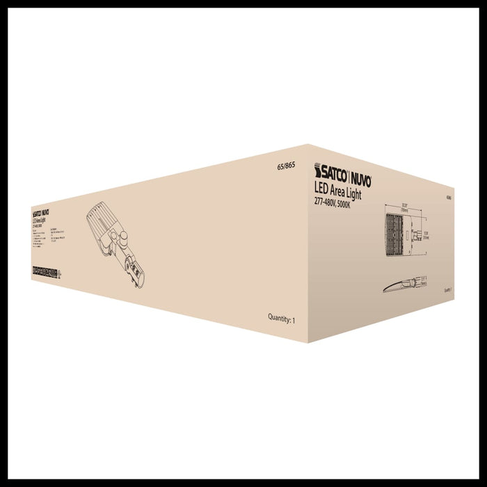 Area Light Nuvo 65-865 LED Area Light Type III - 200W - Bronze Finish - 5000K - 277-480V Nuvo