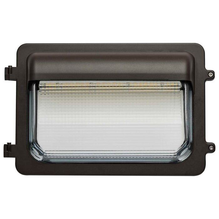 Wall Pack Nuvo 65-885 LED Low Profile Wall Pack - Wattage 70/85/100W and CCT 3K/4K/5K Selectable - Photocell - Dimmable - Bronze Finish Nuvo