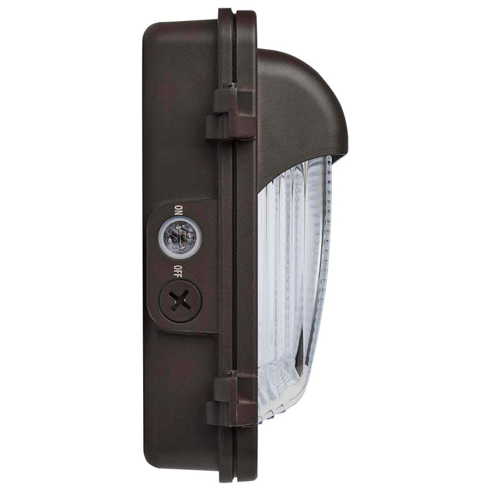 Wall Pack Nuvo 65-885 LED Low Profile Wall Pack - Wattage 70/85/100W and CCT 3K/4K/5K Selectable - Photocell - Dimmable - Bronze Finish Nuvo