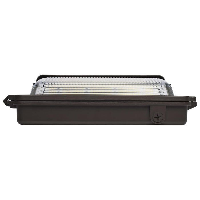 Wall Pack Nuvo 65-885 LED Low Profile Wall Pack - Wattage 70/85/100W and CCT 3K/4K/5K Selectable - Photocell - Dimmable - Bronze Finish Nuvo