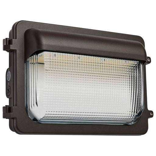 Wall Pack Nuvo 65-885 LED Low Profile Wall Pack - Wattage 70/85/100W and CCT 3K/4K/5K Selectable - Photocell - Dimmable - Bronze Finish Nuvo