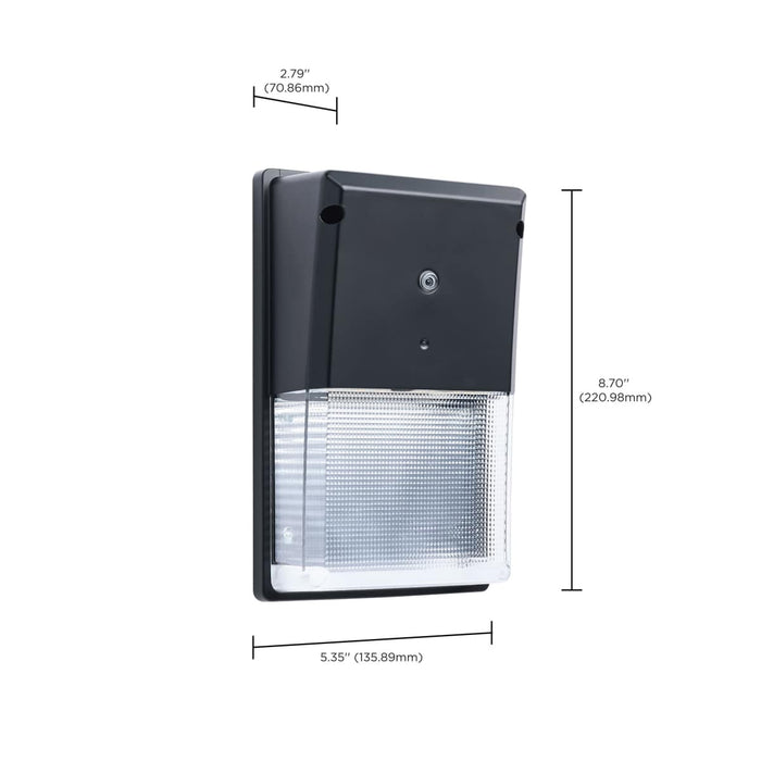 Wall Pack Satco 65-888 Turtle Safe Wall Pack - 20 Watt - 4000K CCT - Black Finish - Amber Light Satco