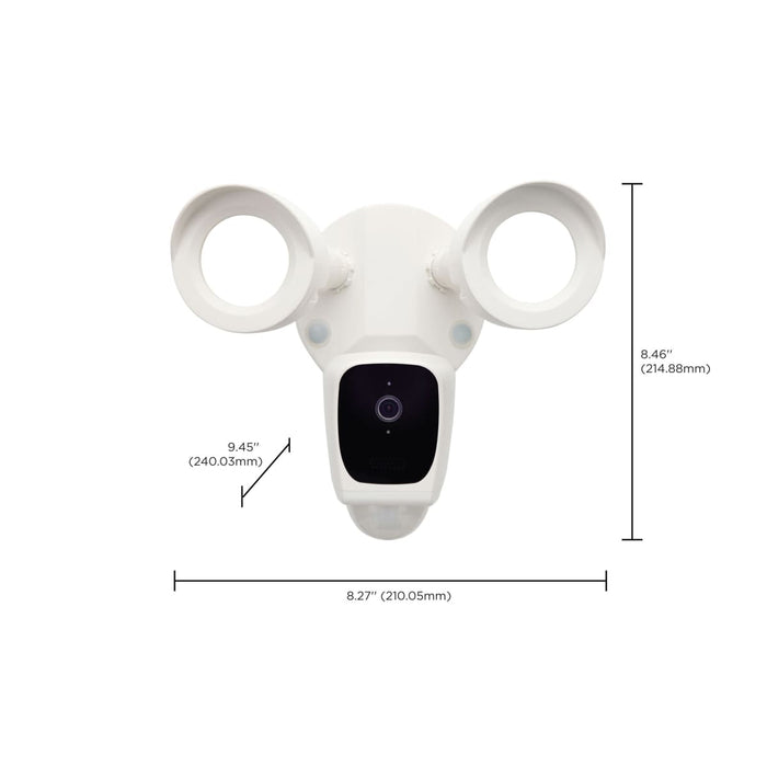 Security Camera Nuvo 65-900R1 Starfish - Bullet SMART Security Light w/Camera - 20 Watt - 3000K CCT - White Finish - 120-277 Volt Nuvo