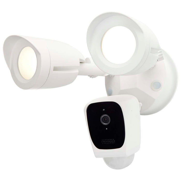 Security Camera Nuvo 65-900R1 Starfish - Bullet SMART Security Light w/Camera - 20 Watt - 3000K CCT - White Finish - 120-277 Volt Nuvo