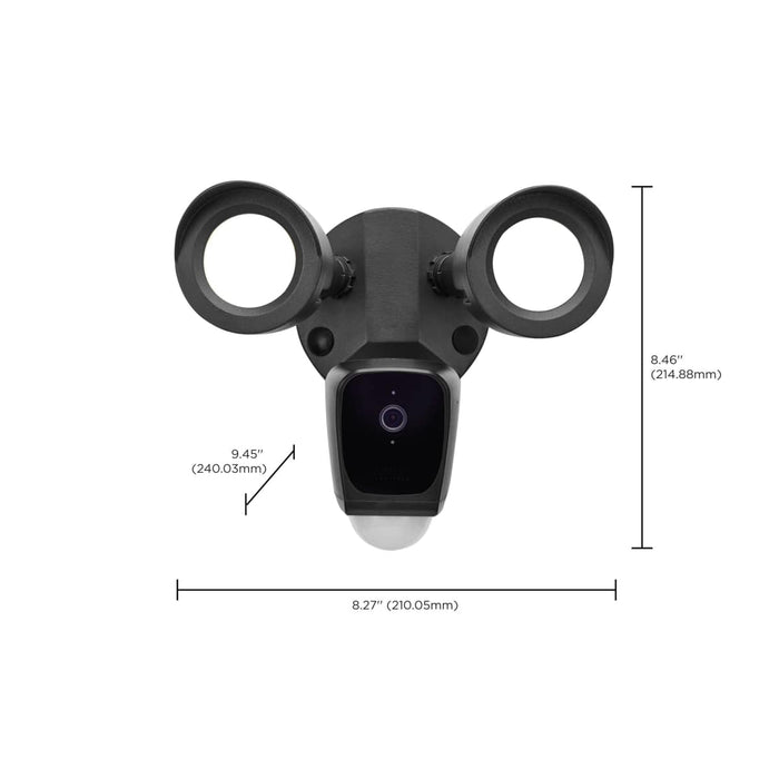 Security Camera Nuvo 65-901R1 Starfish - Bullet SMART Security Light w/Camera - 20 Watt - 3000K CCT - Black Finish - 120-277 Volt Nuvo
