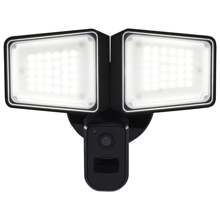 Security Camera Nuvo 65-921 36 Watt Rectangular Outdoor SMART Security Light with Camera - Starfish Enabled - Tunable White - Black Finish Nuvo