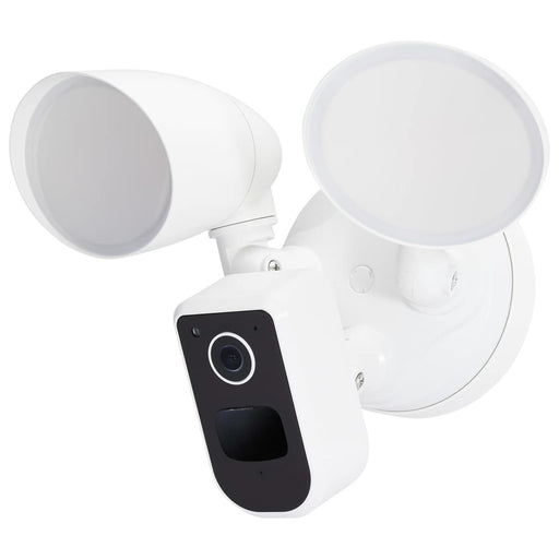 Security Camera Nuvo 65-930 20 Watt Bullet Outdoor SMART Security Light with Camera - Starfish Enabled - 3K/4K/5K CCT Selectable - White Finish Nuvo