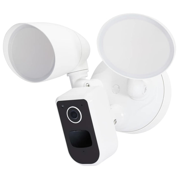 Security Camera Nuvo 65-930 20 Watt Bullet Outdoor SMART Security Light with Camera - Starfish Enabled - 3K/4K/5K CCT Selectable - White Finish Nuvo