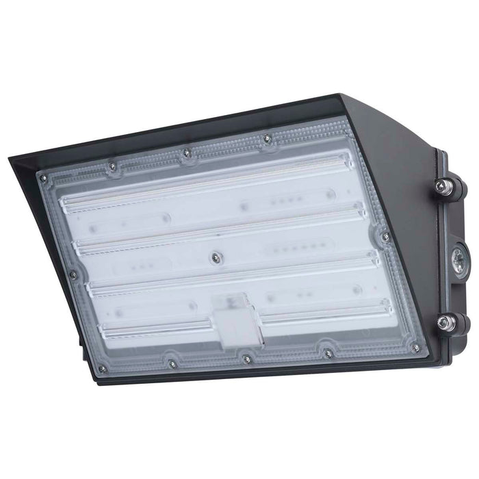 Wall Pack Nuvo 65-942 45/60/80 Watt - 3K/4K/5K CCT Selectable LED Semi Cutoff Wall Pack - 120-277 Volt - Bronze Finish Nuvo